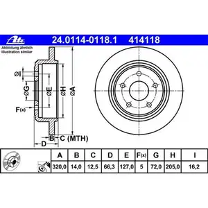 ATE 24.0114-0118.1 Bremsscheiben 2 St&uuml;ck JEEP
