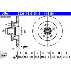 ATE 24.0116-0104.1 Bremsscheiben 2 St&uuml;ck VW