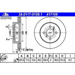 ATE 24.0117-0108.1 Bremsscheiben 2 St&uuml;ck SUZUKI