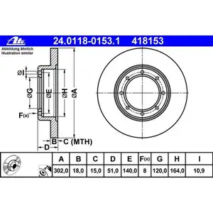 ATE 24.0118-0153.1 Bremsscheiben 2 Stück OPEL ATE 24.0118-0153.1 Bremsscheiben 2 Stück OPEL