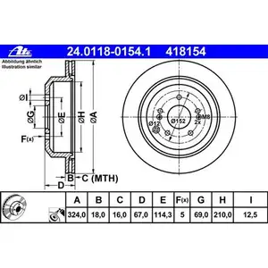 ATE 24.0118-0154.1 Bremsscheiben 2 St&uuml;ck f&uuml;r HYUNDAI
