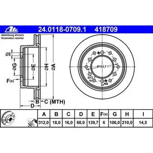 ATE 24.0118-0709.1 Bremsscheiben 2 Stück TOYOTA ATE 24.0118-0709.1 Bremsscheiben 2 Stück TOYOTA