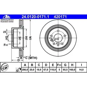 ATE 24.0120-0171.1 Bremsscheiben 2 Stück OPEL ATE 24.0120-0171.1 Bremsscheiben 2 Stück OPEL