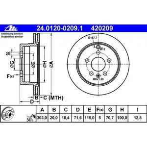 ATE 24.0120-0209.1 Bremsscheiben 2 St&uuml;ck CHEVROLET