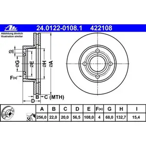 ATE 24.0122-0108.1 Bremsscheiben 2 Stück AUDI ATE 24.0122-0108.1 Bremsscheiben 2 Stück AUDI