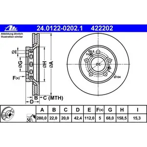 ATE 24.0122-0202.1 Bremsscheiben 2 Stück AUDI ATE 24.0122-0202.1 Bremsscheiben 2 Stück AUDI