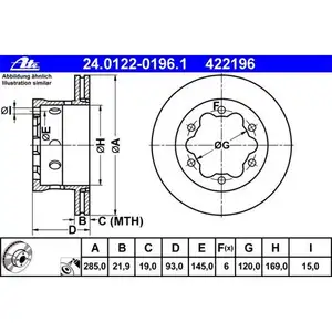 ATE 24.0122-0196.1 Bremsscheiben 2 St&uuml;ck MERCEDES-BENZ