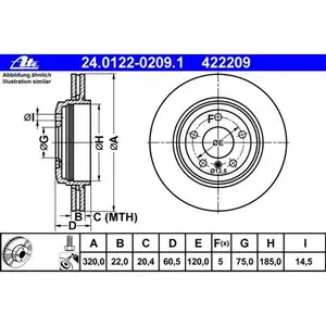 ATE 24.0122-0209.1 Bremsscheiben 2 Stück BMW ATE 24.0122-0209.1 Bremsscheiben 2 Stück BMW