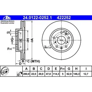 ATE 24.0122-0252.1 Bremsscheiben 2 St&uuml;ck SUZUKI