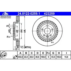 ATE 24.0122-0259.1 Bremsscheiben 2 Stück VOLVO ATE 24.0122-0259.1 Bremsscheiben 2 Stück VOLVO