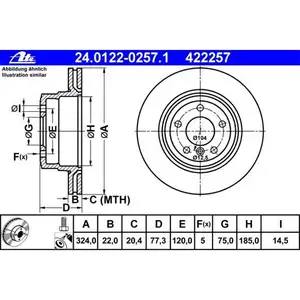 ATE 24.0122-0257.1 Bremsscheiben 2 Stück BMW ATE 24.0122-0257.1 Bremsscheiben 2 Stück BMW