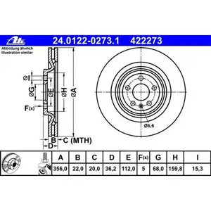 ATE 24.0122-0273.1 Bremsscheiben 2 Stück AUDI ATE 24.0122-0273.1 Bremsscheiben 2 Stück AUDI