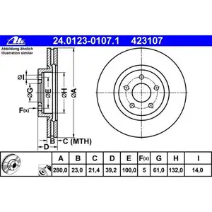 ATE 24.0123-0107.1 Bremsscheiben 2 Stück CHRYSLER ATE 24.0123-0107.1 Bremsscheiben 2 Stück CHRYSLER