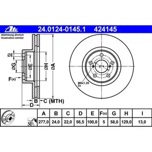 ATE 24.0124-0145.1 Bremsscheiben 2 Stück SUBARU ATE 24.0124-0145.1 Bremsscheiben 2 Stück SUBARU