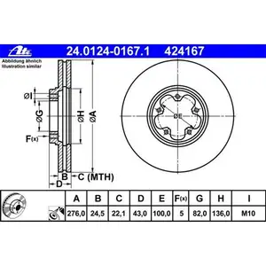 ATE 24.0124-0167.1 Bremsscheiben 2 Stück FORD ATE 24.0124-0167.1 Bremsscheiben 2 Stück FORD