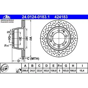 ATE 24.0124-0183.1 Bremsscheiben 2 Stück PORSCHE ATE 24.0124-0183.1 Bremsscheiben 2 Stück PORSCHE