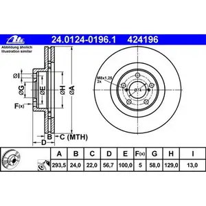 ATE 24.0124-0196.1 Bremsscheiben 2 Stück SUBARU ATE 24.0124-0196.1 Bremsscheiben 2 Stück SUBARU