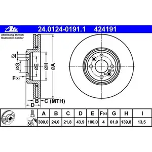 ATE 24.0124-0191.1 Bremsscheiben 2 Stück RENAULT ATE 24.0124-0191.1 Bremsscheiben 2 Stück RENAULT