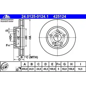 ATE 24.0125-0124.1 Bremsscheiben 2 Stück TOYOTA ATE 24.0125-0124.1 Bremsscheiben 2 Stück TOYOTA