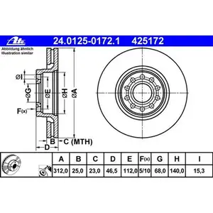 ATE 24.0125-0172.1 Bremsscheiben 2 St&uuml;ck VW