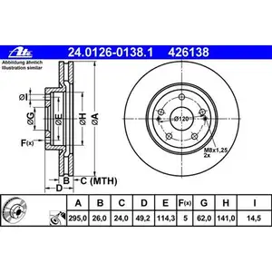 ATE 24.0126-0138.1 Bremsscheiben 2 Stück TOYOTA ATE 24.0126-0138.1 Bremsscheiben 2 Stück TOYOTA