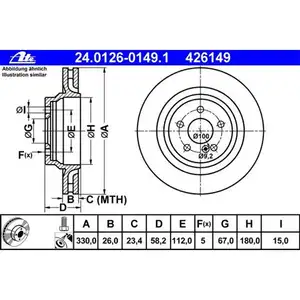 ATE 24.0126-0149.1 Bremsscheiben 2 St&uuml;ck MERCEDES-BENZ