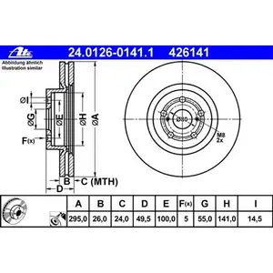 ATE 24.0126-0141.1 Bremsscheiben 2 Stück TOYOTA ATE 24.0126-0141.1 Bremsscheiben 2 Stück TOYOTA