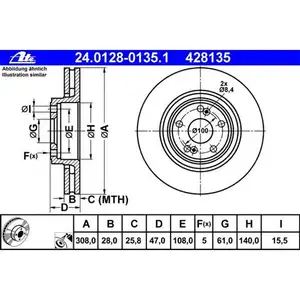 ATE 24.0128-0135.1 Bremsscheiben 2 Stück RENAULT ATE 24.0128-0135.1 Bremsscheiben 2 Stück RENAULT