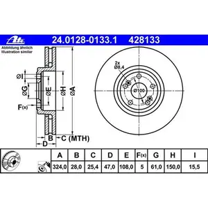 ATE 24.0128-0133.1 Bremsscheiben 2 Stück RENAULT ATE 24.0128-0133.1 Bremsscheiben 2 Stück RENAULT