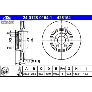 ATE 24.0128-0154.1 Bremsscheiben 2 Stück VOLVO ATE 24.0128-0154.1 Bremsscheiben 2 Stück VOLVO