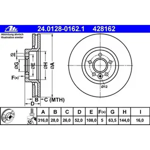 ATE 24.0128-0162.1 Bremsscheiben 2 St&uuml;ck VOLVO