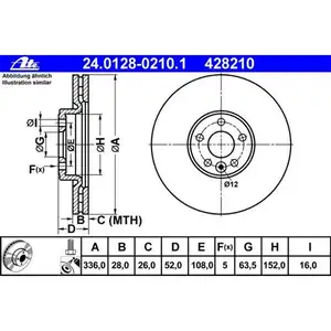 ATE 24.0128-0210.1 Bremsscheiben 2 Stück vorne VOLVO ATE 24.0128-0210.1 Bremsscheiben 2 Stück vorne VOLVO