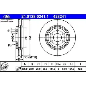 ATE 24.0128-0241.1 Bremsscheiben 2 St&uuml;ck NISSAN