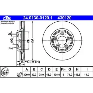 ATE 24.0130-0120.1 Bremsscheiben 2 St&uuml;ck JAGUAR