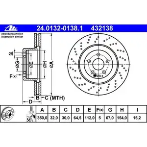 ATE 24.0132-0138.1 Bremsscheiben 2 St&uuml;ck MERCEDES-BENZ
