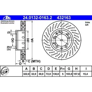 ATE 24.0132-0163.2 1 Set ATE Bremsscheiben für links und rechts PORSCHE ATE 24.0132-0163.2 1 Set ATE Bremsscheiben für links und rechts PORSCHE