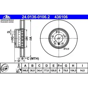 ATE 24.0136-0106.2 Bremsscheiben 2 St&uuml;ck BMW