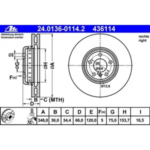 ATE 24.0136-0114.2 Bremsscheiben 2 St&uuml;ck BMW