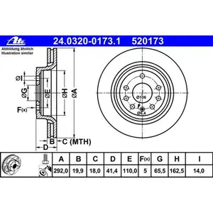 ATE 24.0320-0173.1 Power Disc Bremsscheiben 2 Stück OPEL ATE 24.0320-0173.1 Power Disc Bremsscheiben 2 Stück OPEL