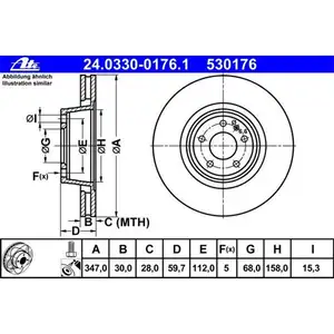 ATE 24.0330-0176.1 Power Disc Bremsscheiben 2 Stück AUDI ATE 24.0330-0176.1 Power Disc Bremsscheiben 2 Stück AUDI