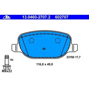 ATE 13.0460-2707.2 Belagsatz ATE 13.0460-2707.2 Belagsatz