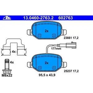 ATE 13.0460-2763.2 Belagsatz ATE 13.0460-2763.2 Belagsatz