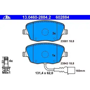 ATE Bremsenset Scheiben 288 mm belüftet Bremsbeläge Warnkontakt vorn Polo 4 9N ATE Bremsenset Scheiben 288 mm belüftet Bremsbeläge Warnkontakt vorn Polo 4 9N