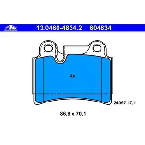ATE 13.0460-4834.2 Belagsatz ATE 13.0460-4834.2 Belagsatz