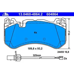 ATE 13.0460-4864.2 Belagsatz ATE 13.0460-4864.2 Belagsatz