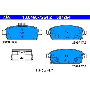 Original ATE Bremsenset Scheiben Ø292 Beläge hi. Astra J Zafira Chevrolet Cruze Original ATE Bremsenset Scheiben Ø292 Beläge hi. Astra J Zafira Chevrolet Cruze