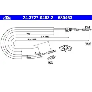 ATE 24.3727-0463.2 Bremsseil