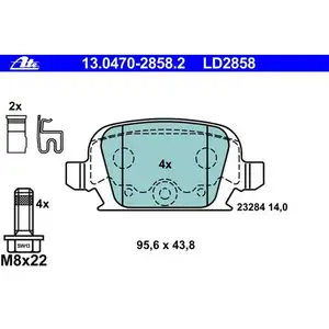 ATE 13.0470-2858.2 Ceramic Belagsatz ATE 13.0470-2858.2 Ceramic Belagsatz