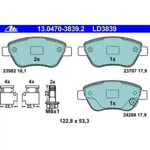 ATE 13.0470-3839.2 Ceramic Belagsatz ATE 13.0470-3839.2 Ceramic Belagsatz