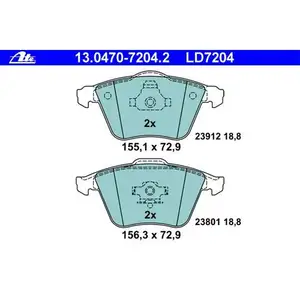 ATE 13.0470-7204.2 Ceramic Belagsatz ATE 13.0470-7204.2 Ceramic Belagsatz